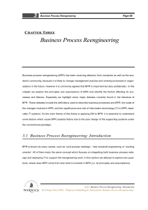 3.1 Business Process Reengineering