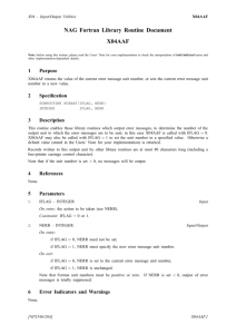 NAG Fortran Library Routine Document X04AAF