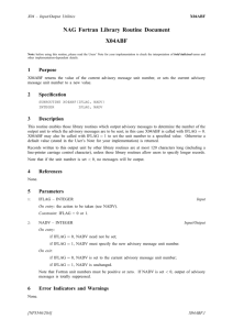 NAG Fortran Library Routine Document X04ABF