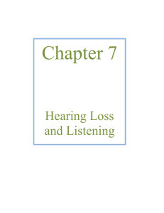 Hearing Loss and Listening