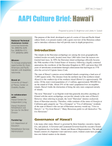 AAPI Culture Brief: Hawai'i