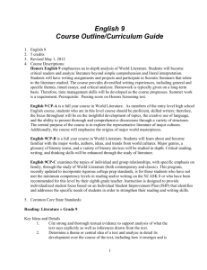 Curriculum Guide - High Point Regional School District
