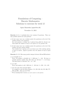 Foundations of Computing – Discrete Mathematics Solutions to