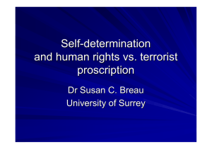Self-determination and human rights vs. terrorist proscription