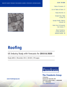 Roofing - The Freedonia Group