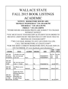 Textbook Price List - Wallace State Hanceville