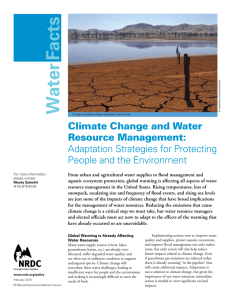 Climate Change and Water Resource Management