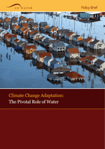 Climate Change Adaptation: The Pivotal Role of Water. U - UN