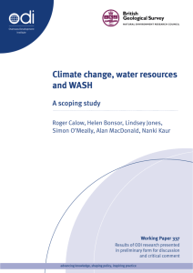 Climate change, water resources and WASH: a scoping study
