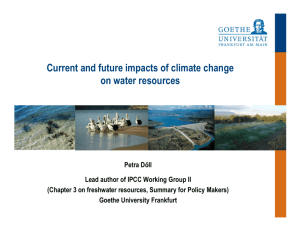 Current and future impacts of climate change on water resources