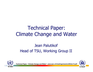 Technical Paper: Climate Change and Water