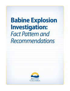 Babine Explosion Investigation: Fact Pattern and