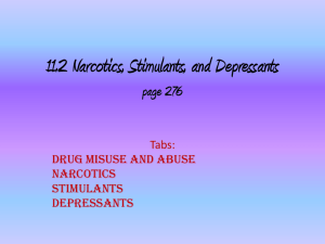 11.2 Narcotics, Stimulants, and Depressants page 276