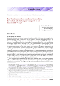 Four Case Studies on Corporate Social Responsibility