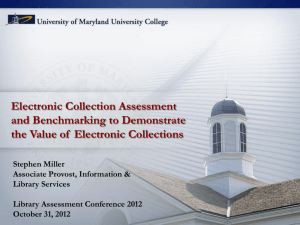Electronic Collection Assessment and Benchmarking