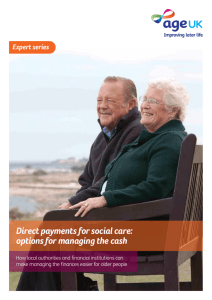 Direct payments for social care: options for managing the cash