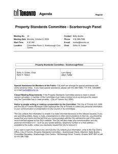 Agenda Property Standards Committee