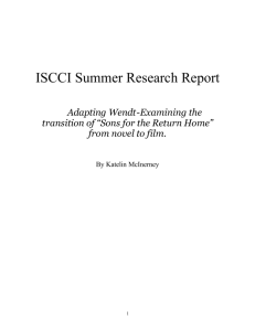 ISCCI Summer Research Report