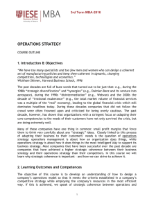 operations strategy - IESE Business School