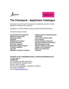 The Chempure - Applichem Catalogue