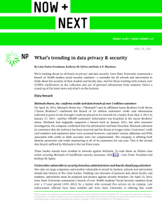 What's trending in data privacy & security