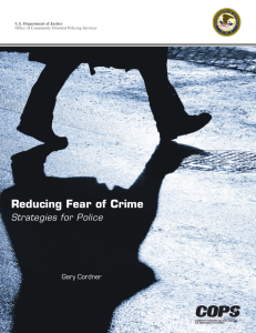 Reducing Fear of Crime: Strategies for Police