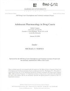 Adolescent Pharmacology in Drug Courts