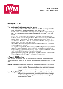 Factsheet - 4 August 1914