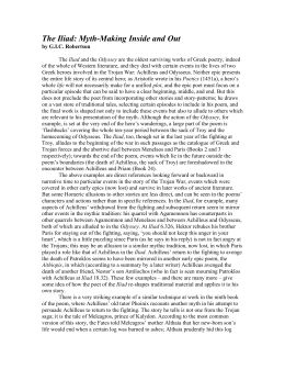 Persuasive Essay Topics High School The Iliad Mythmaking Inside And Out Essay On Health Care Reform also What Is The Thesis Of An Essay The Iliad Persuasive Essay Synthesis Essays