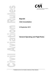 Part 91 - Civil Aviation Authority of New Zealand