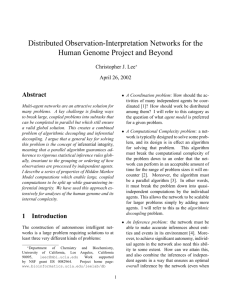 Distributed Observation-Interpretation Networks for the Human