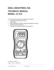 61-310 Resi-Pro™ Multimeter Manual