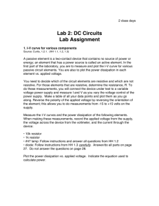 Lab 2: DC Circuits Lab Assignment
