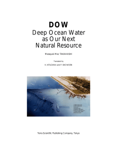 Deep Ocean Water as Our Next Natural Resource