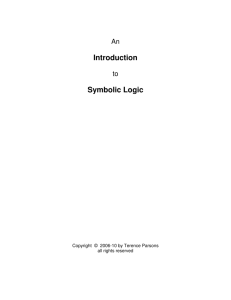 Introduction Symbolic Logic - UCLA Department of Philosophy