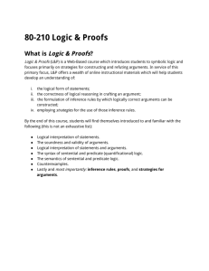 80-210 Logic & Proofs What is Logic & Proofs?