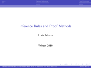 Inference Rules and Proof Methods