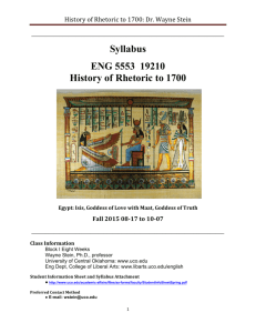 Syllabus ENG 5553 19210 History of Rhetoric to 1700