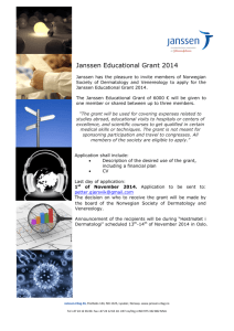 Janssen Educational Grant 2014