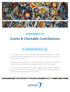 Grants & Charitable Contributions - janssenbiotech