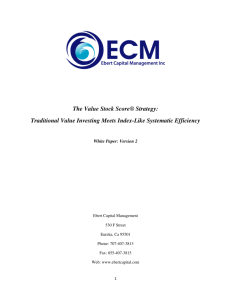 ECM Value Stock Score® Strategy White Paper