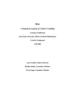 A Statistical Analysis of a Stock's Volatility