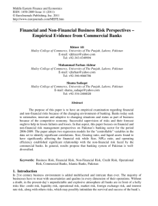 Financial and Non-Financial Business Risk Perspectives