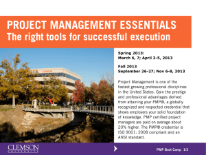 Project Management Boot Camp 2013