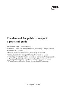 Free - The Demand for Public Transport: a Practical Guide