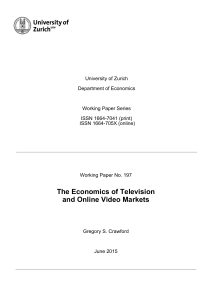 The Economics of Television and Online Video Markets