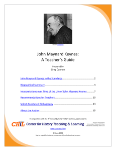 John Maynard Keynes: A Teacher's Guide