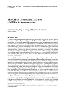 The Urban Communes Data Set