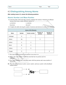 4.3 Distinguishing Among Atoms