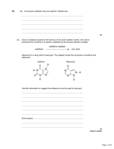 Q1. (a) An enzyme catalyses only one reaction